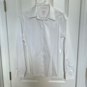 Brooks Brothers Tailored Fit white Blouse size 14